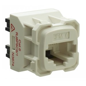 HPM Cat6 RJ45 Data Jack - White